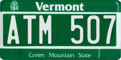 VT license plate ATM507