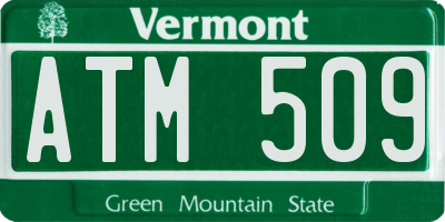 VT license plate ATM509