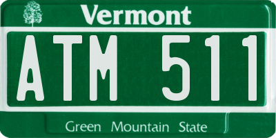 VT license plate ATM511