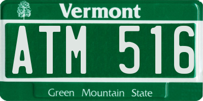 VT license plate ATM516