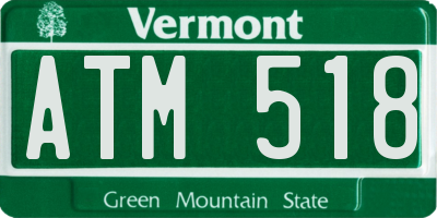 VT license plate ATM518