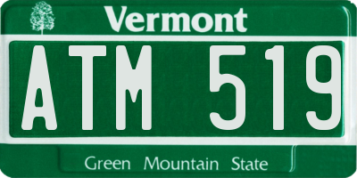 VT license plate ATM519