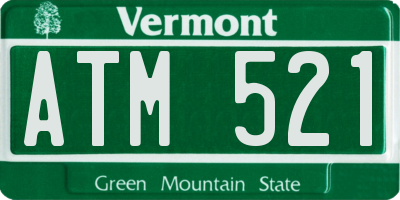 VT license plate ATM521