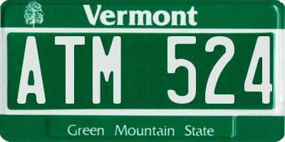 VT license plate ATM524