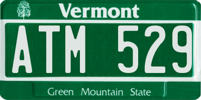 VT license plate ATM529