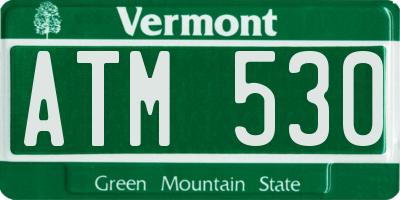 VT license plate ATM530