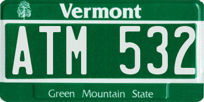 VT license plate ATM532