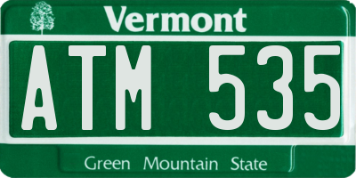 VT license plate ATM535