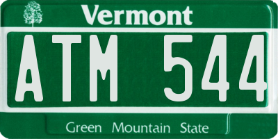 VT license plate ATM544