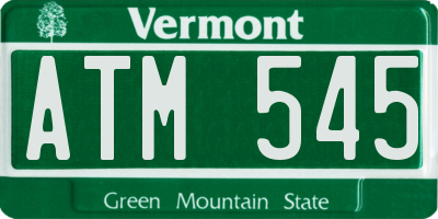 VT license plate ATM545