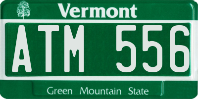 VT license plate ATM556