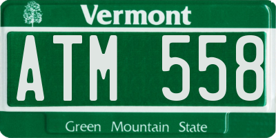 VT license plate ATM558