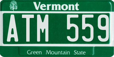 VT license plate ATM559