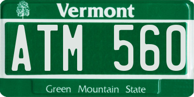 VT license plate ATM560