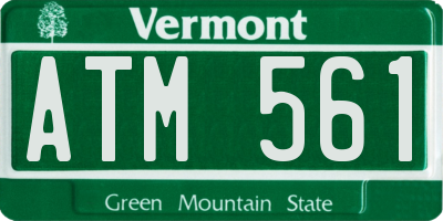 VT license plate ATM561