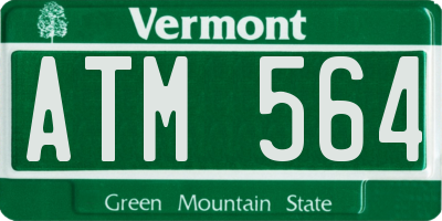 VT license plate ATM564