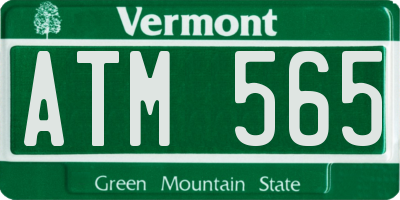 VT license plate ATM565