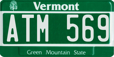VT license plate ATM569