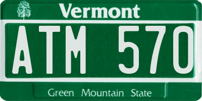 VT license plate ATM570