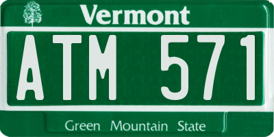VT license plate ATM571