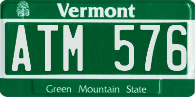 VT license plate ATM576