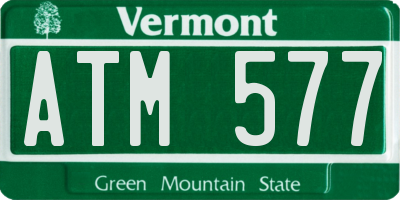 VT license plate ATM577