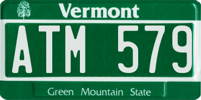 VT license plate ATM579