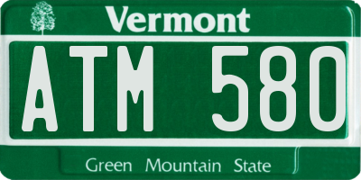 VT license plate ATM580
