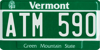 VT license plate ATM590