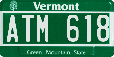 VT license plate ATM618