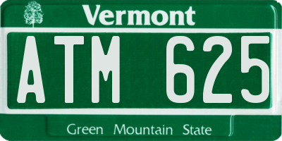 VT license plate ATM625