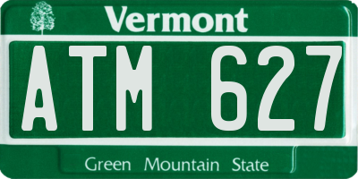 VT license plate ATM627