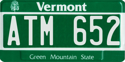 VT license plate ATM652