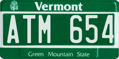 VT license plate ATM654