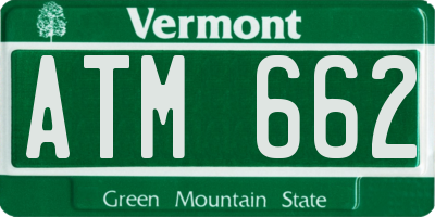 VT license plate ATM662