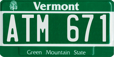 VT license plate ATM671