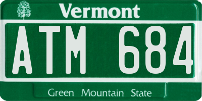 VT license plate ATM684