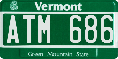 VT license plate ATM686