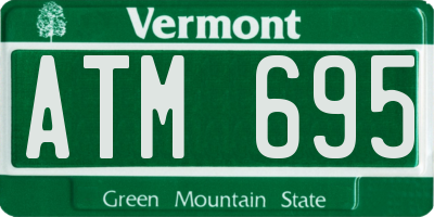 VT license plate ATM695