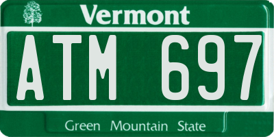VT license plate ATM697