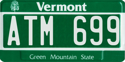 VT license plate ATM699