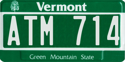 VT license plate ATM714