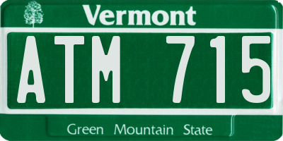 VT license plate ATM715