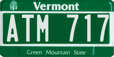 VT license plate ATM717