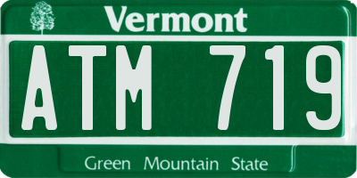 VT license plate ATM719