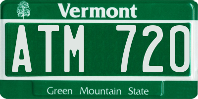 VT license plate ATM720