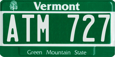 VT license plate ATM727