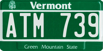VT license plate ATM739