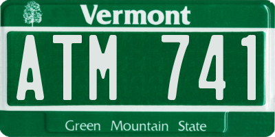 VT license plate ATM741
