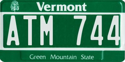 VT license plate ATM744
